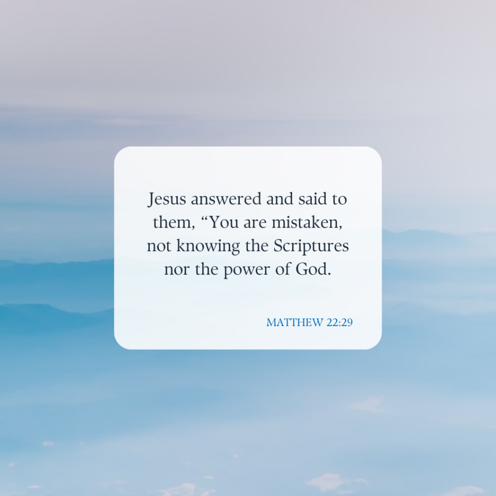 Matthew 22:29