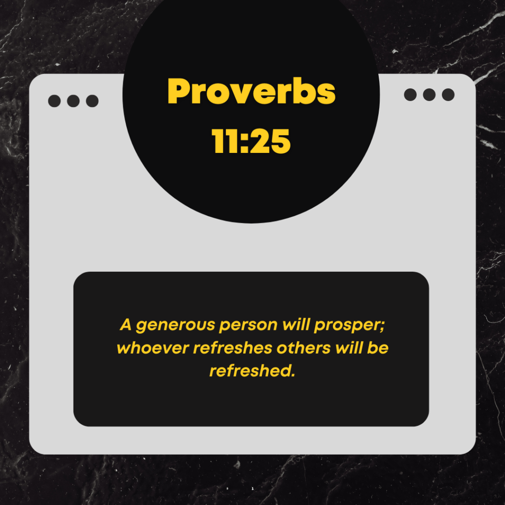 Proverbs 11:25