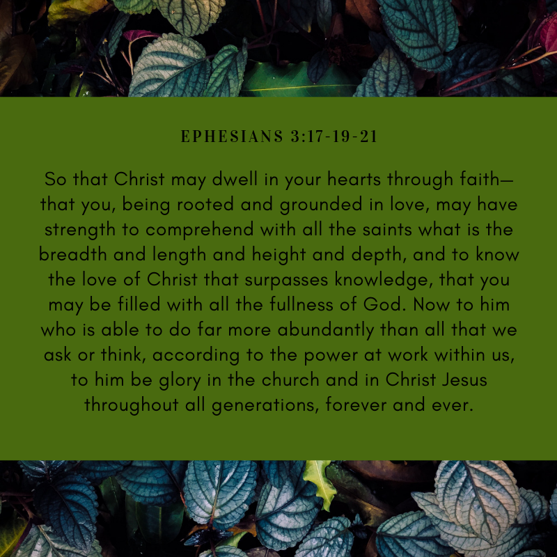 Ephesians 3:17-19-21