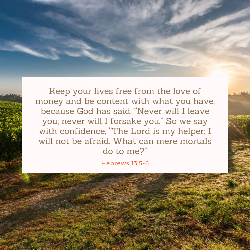 Hebrews 13:5-6