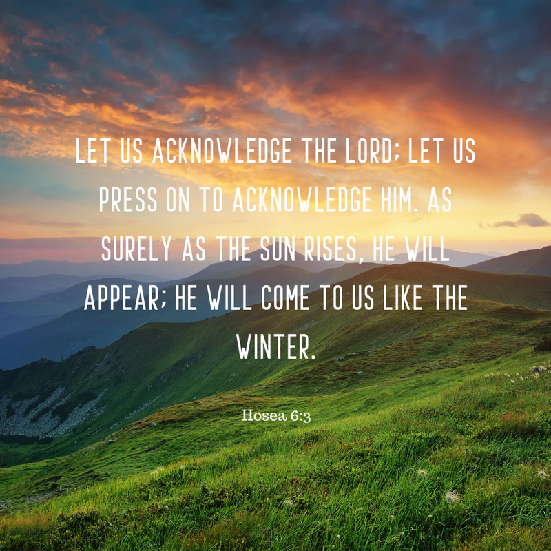 Hosea 6:3