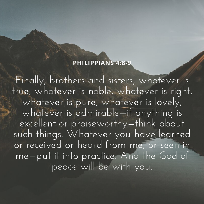 Philippians 4:8-9